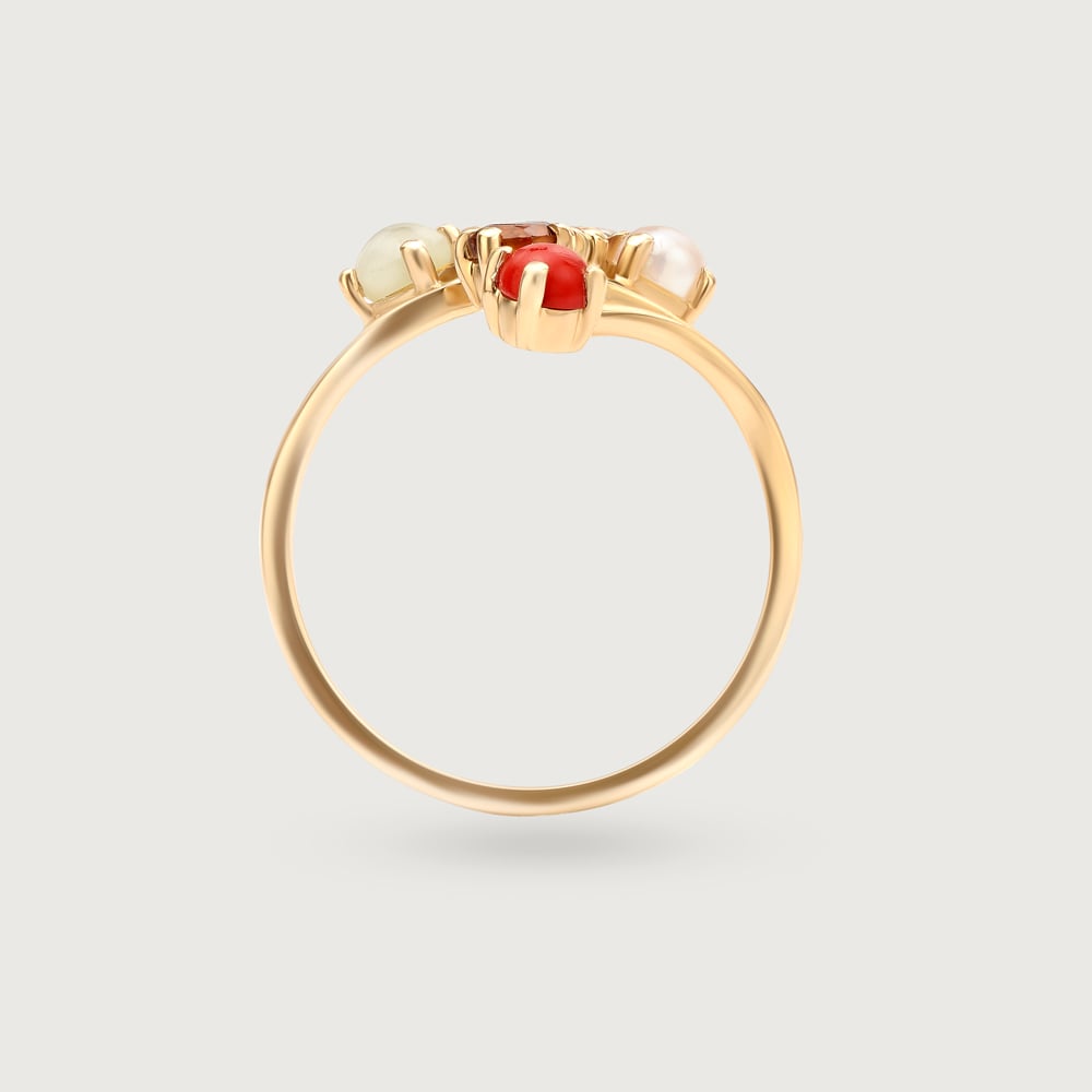 Gemstone Symphony 14KT Navaratna Finger Ring,,hi-res image number null