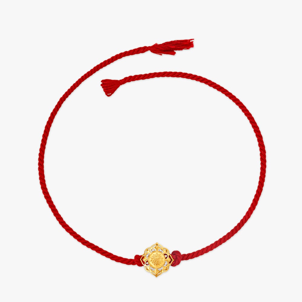 Blooming Nitya Pushta Diamond Rakhi Pendant,,hi-res image number null