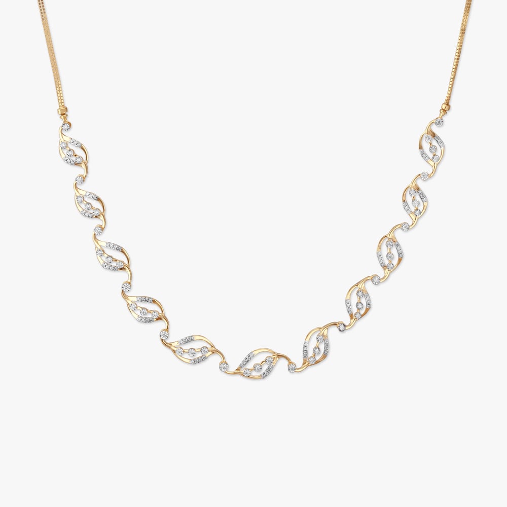 Dancing Waves Diamond Necklace Set,,hi-res image number null