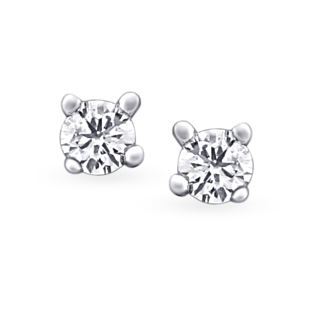 Sparkling Flower Diamond Stud Earrings-baongoctrading.com.vn