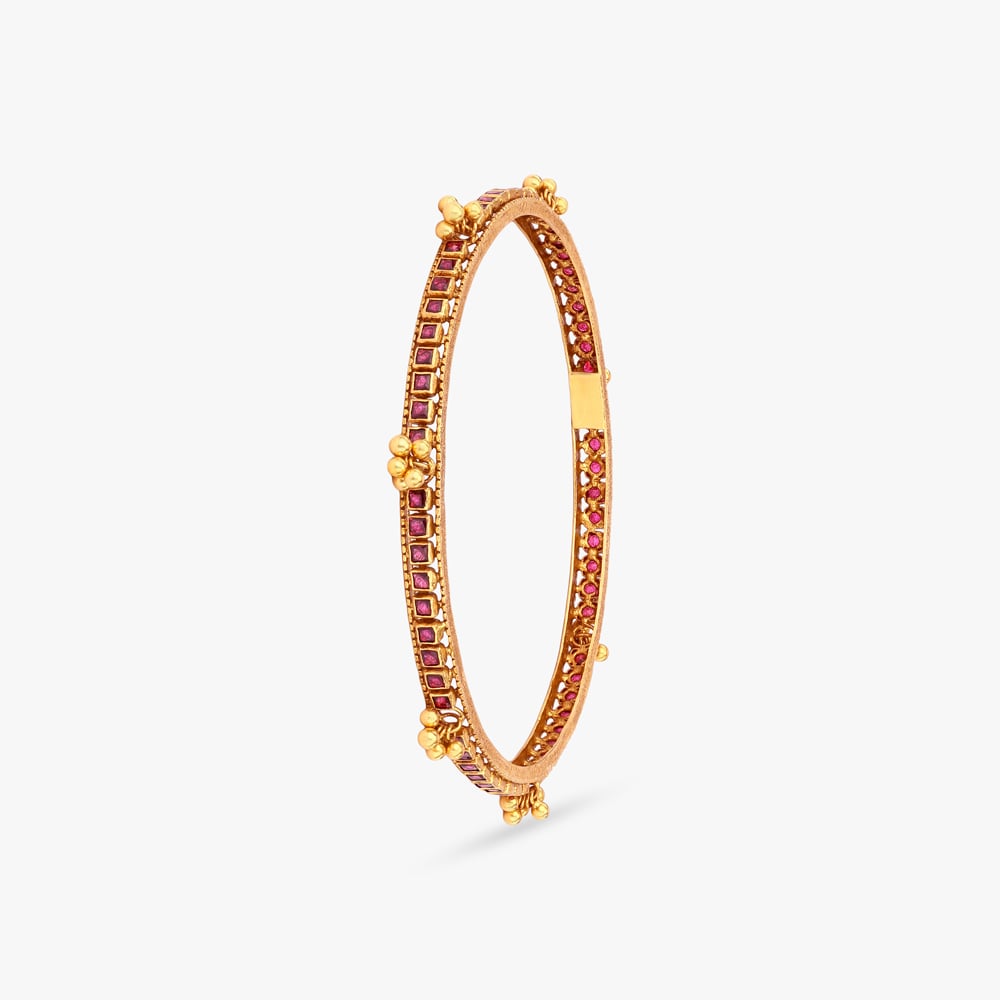 Scarlet Rhythm Gold Bangles,,hi-res image number null