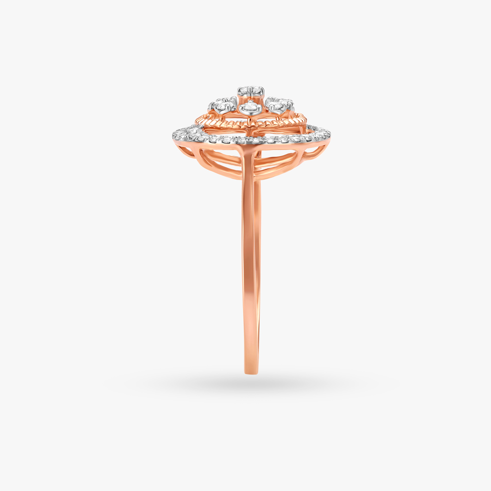 Intricate Floral Diamond Finger Ring,,hi-res image number null