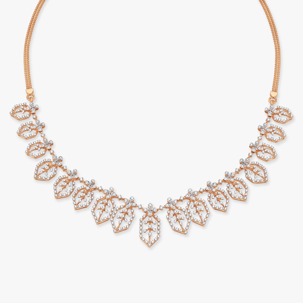 Luminous Leaflets Diamond Necklace,,hi-res image number null