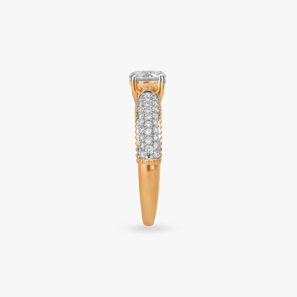 Gleaming Halo Solitaire Ring,,hi-res image number null