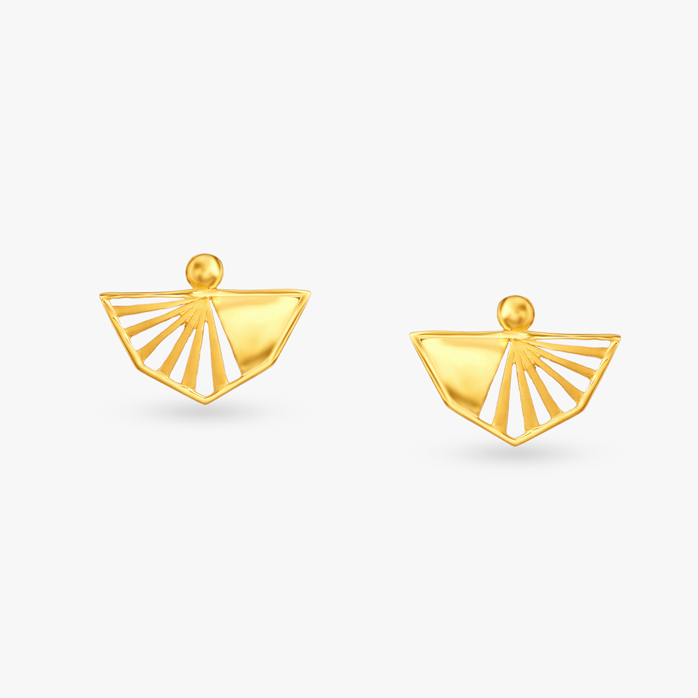 Contemporary Gold Pendant and Earrings Set,,hi-res image number null