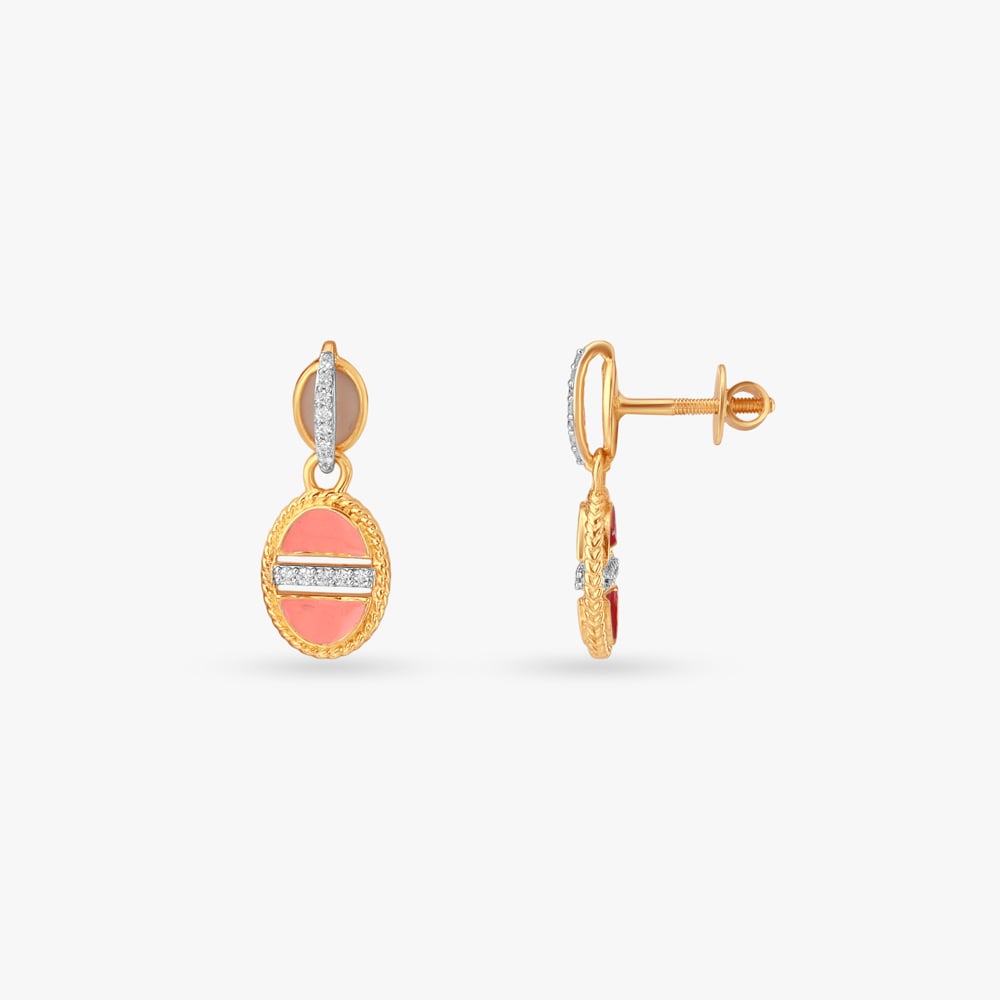 Crimson Flip Diamond Drop Earrings,,hi-res image number null