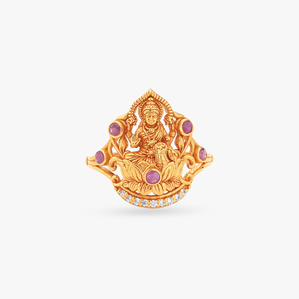 Divine Lakshmi Gold Ring,,hi-res image number null