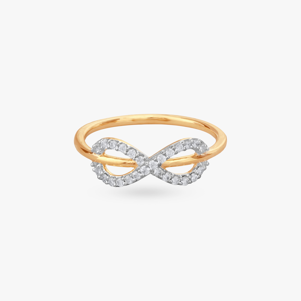 Sleek Infinity Diamond Finger Ring,,hi-res image number null