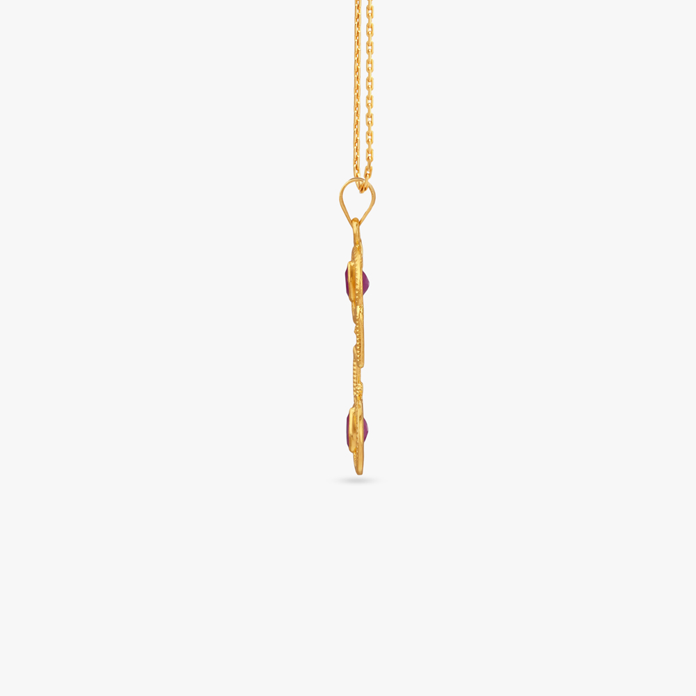 Bold Spiral Ruby Pendant and Earrings Set,,hi-res image number null