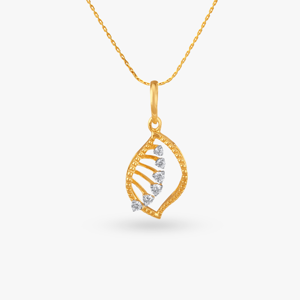 Twilight Leaf Diamond Pendant,,hi-res image number null