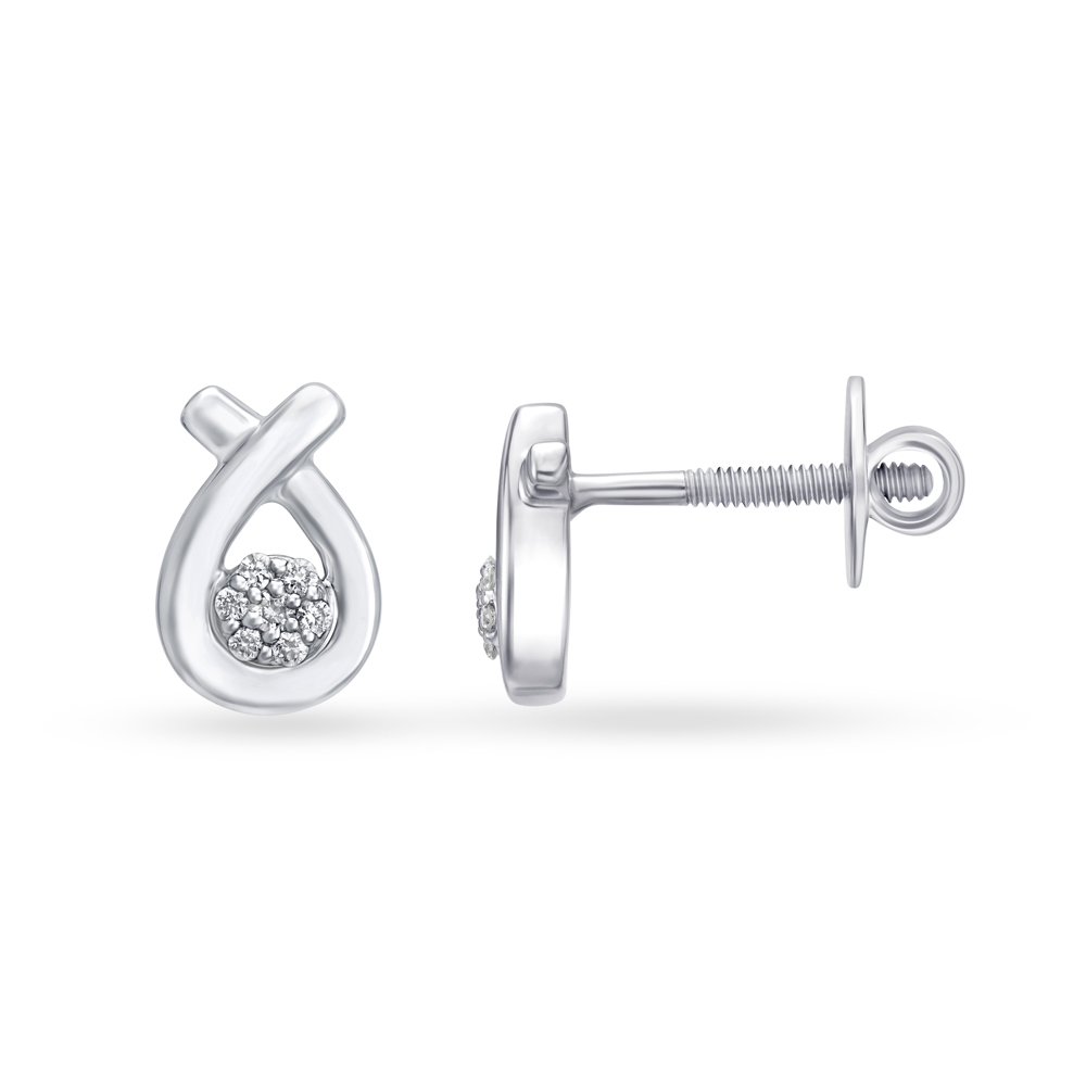 Exotic Diamond Floral Stud Earrings,,hi-res image number null