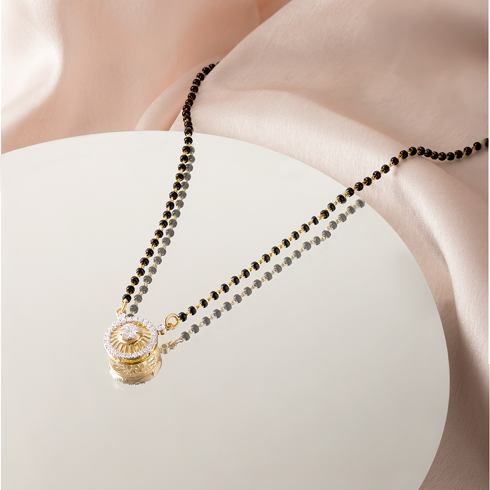 Aurora Glow Gold and Diamond Mangalsutra,,hi-res image number null