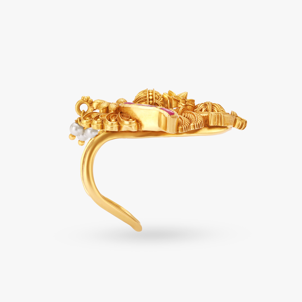 Kalash of Divinity Gold Vanki Finger Ring,,hi-res image number null