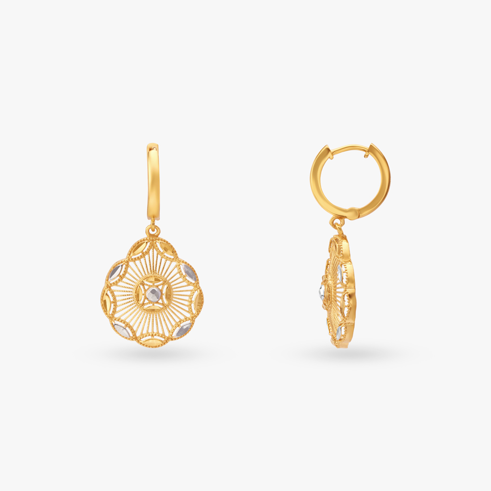 Circular Gold Hoop Earrings,,hi-res image number null