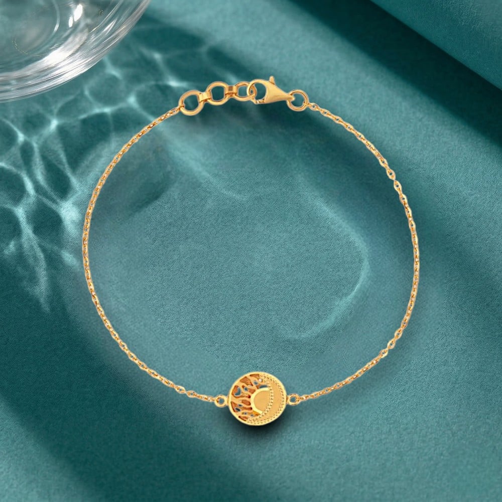 Celestial Disc Gold Bracelet,,hi-res image number null