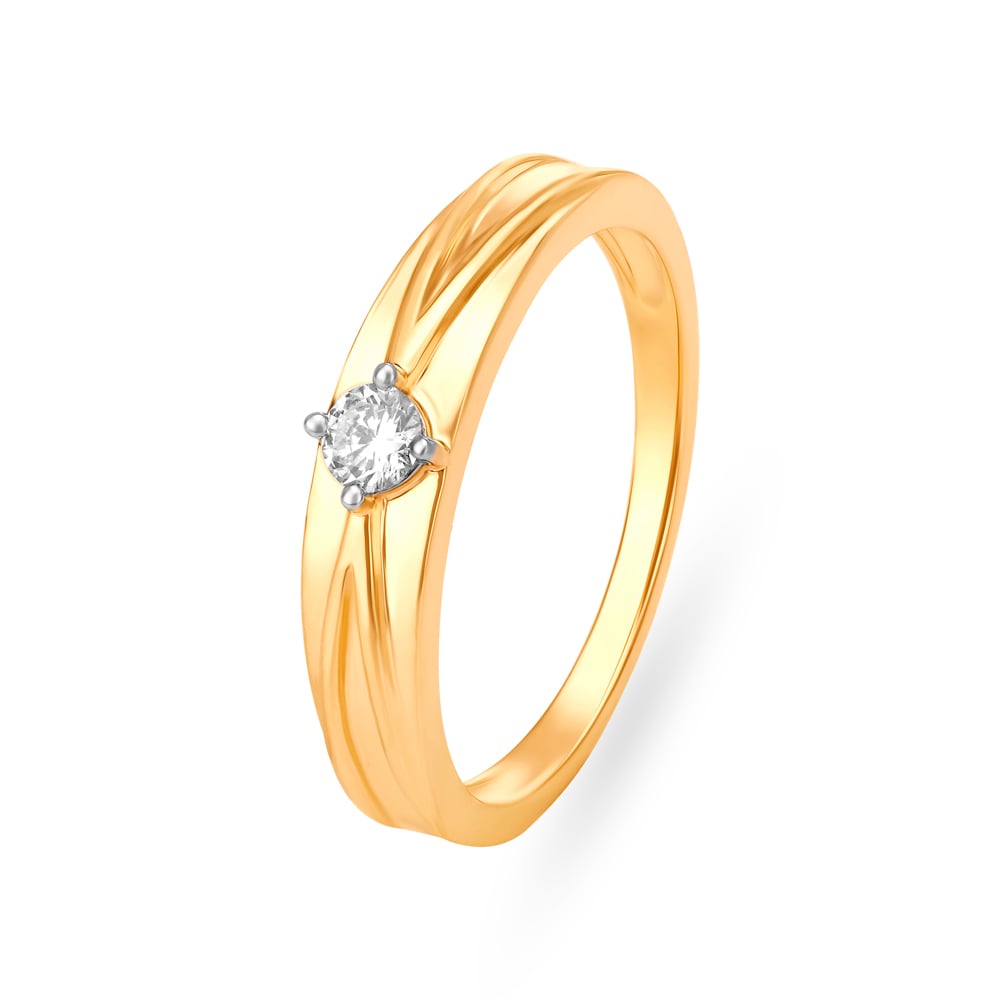 Buy Tanishq 18 kt Gold & Diamond Ring Online At Best Price @ Tata CLiQ