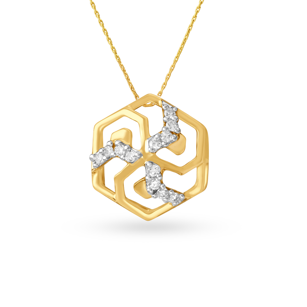 18KT Yellow Gold Diamond Pendant To Your Special One