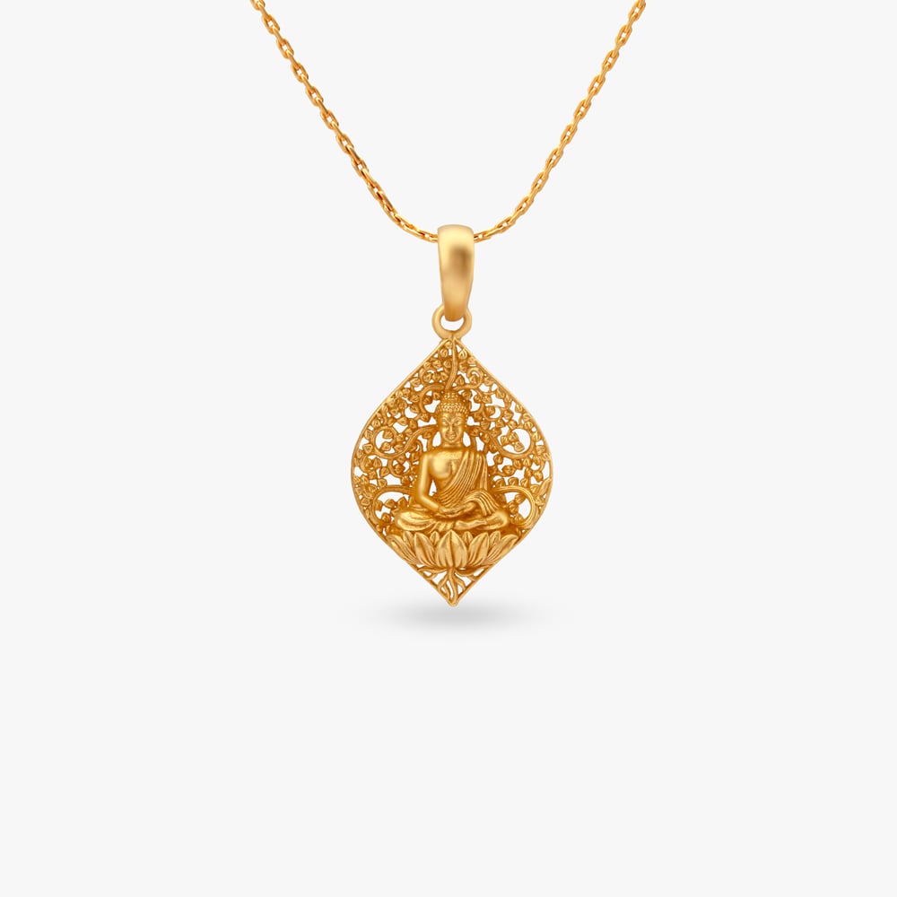 

Serene Buddha Gold Pendant
