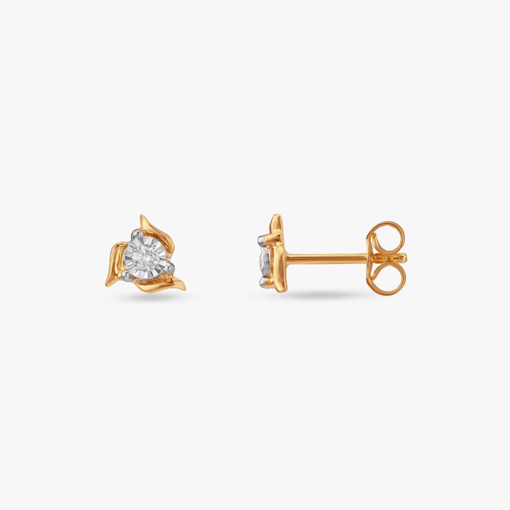 Luminous Whirl Diamond Stud Earrings,,hi-res image number null