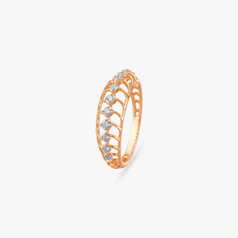 

Gleaming Grid Diamond Ring