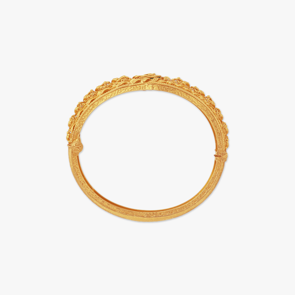 Gilded Peacock Gold Bangle,,hi-res image number null