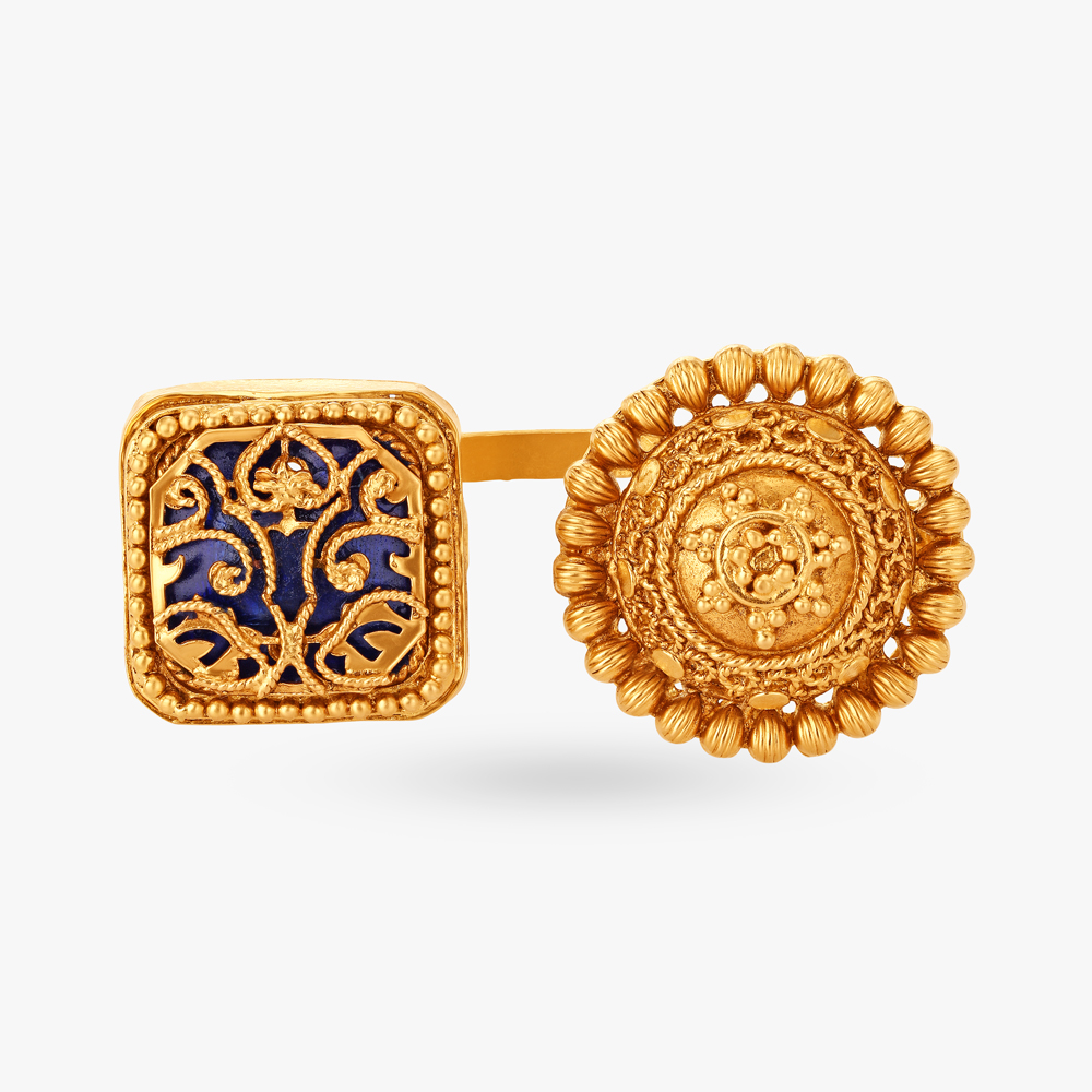 Royal Split Gold Finger Ring,,hi-res image number null