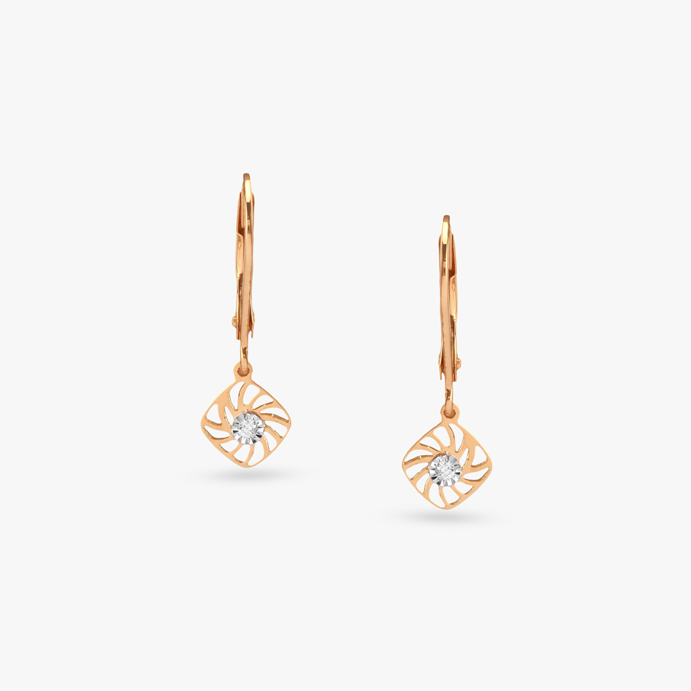 Twinkle Swirls Diamond Hoop Earrings for Kids,,hi-res image number null