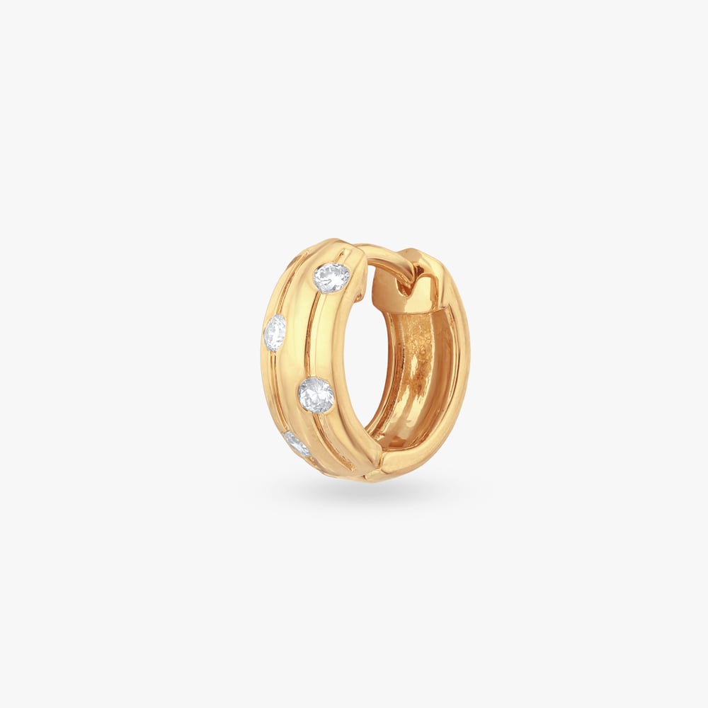 Elite Statement Diamond Hoop Earring For Men,,hi-res image number null