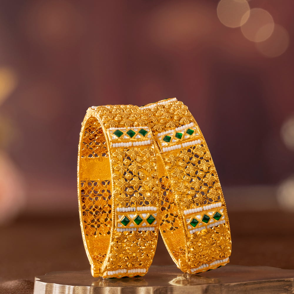 Hariyali Banno Gold Bangles,,hi-res image number null