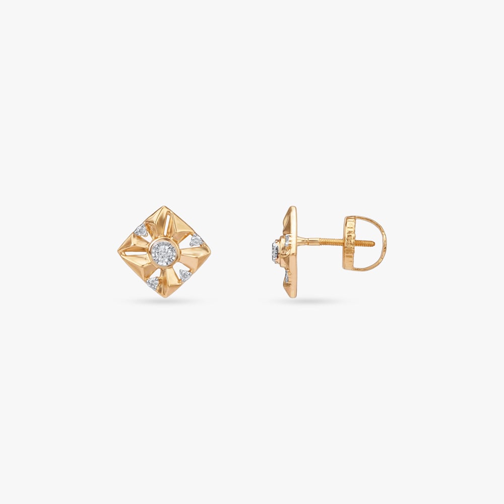 

Halo Grid Diamond Stud Earrings