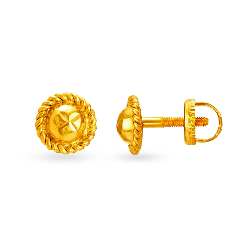 Flamboyant 22 Karat Yellow Gold Leaf Drops,,hi-res image number null