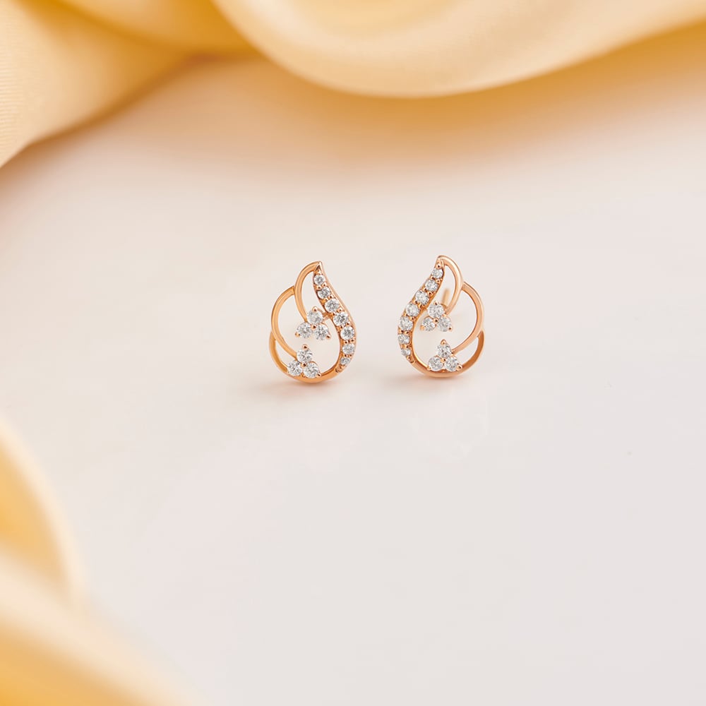 Sparkling Diamond Stud Earrings