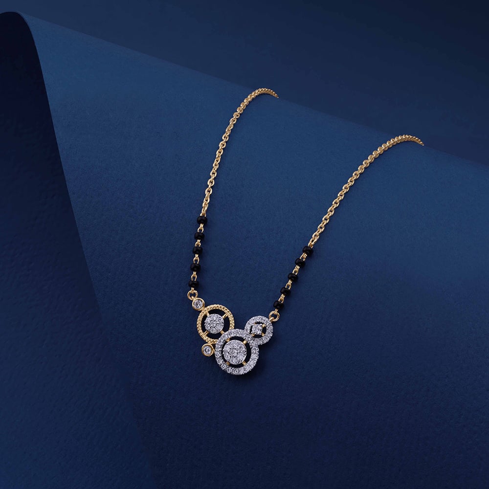 Radiant Layered Diamond Mangalsutra,,hi-res image number null