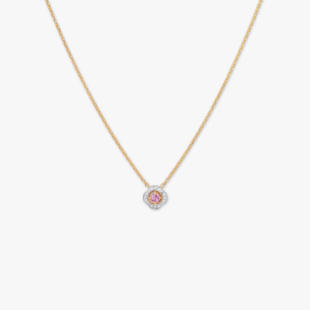 Blush Blossom Diamond Pendant with Chain,,hi-res image number null