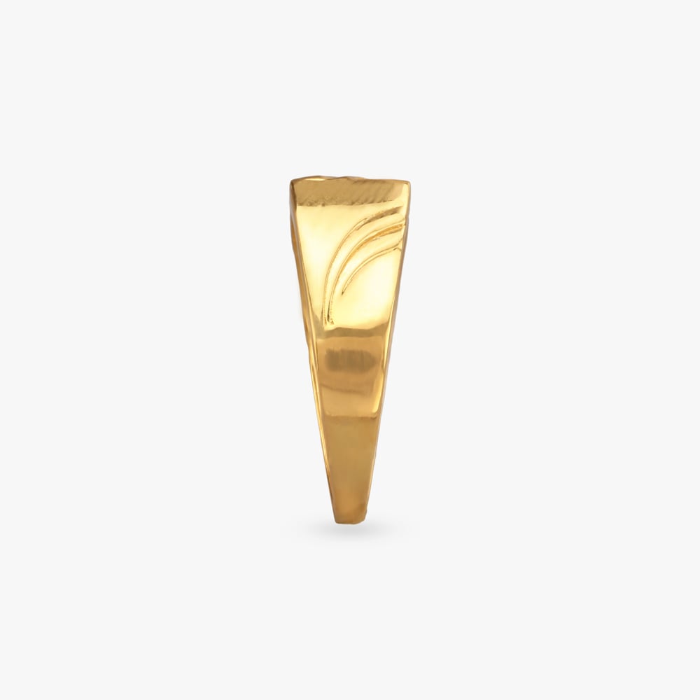 Bold Impressions Gold Finger Ring for Men,,hi-res image number null