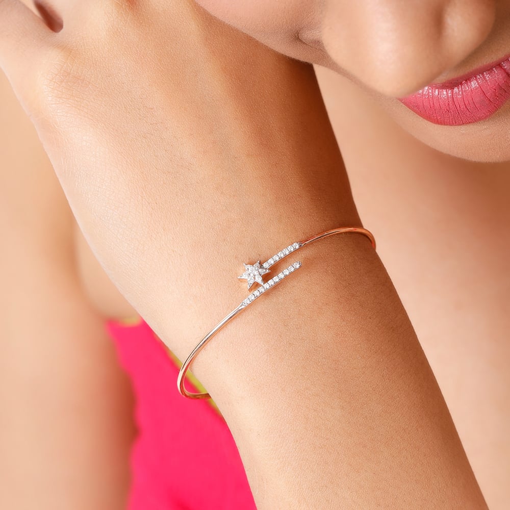 Gleaming Horizons Diamond Bangle