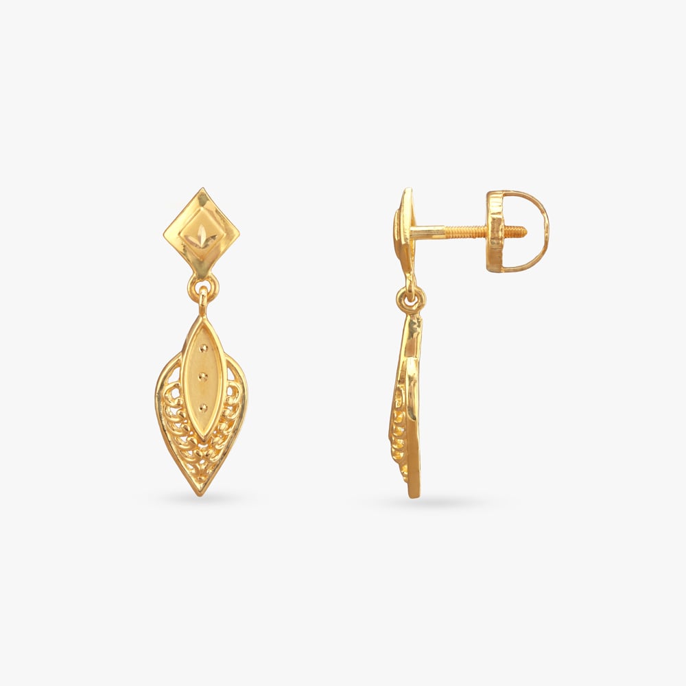 

Filigree Veil Gold Drop Earrings