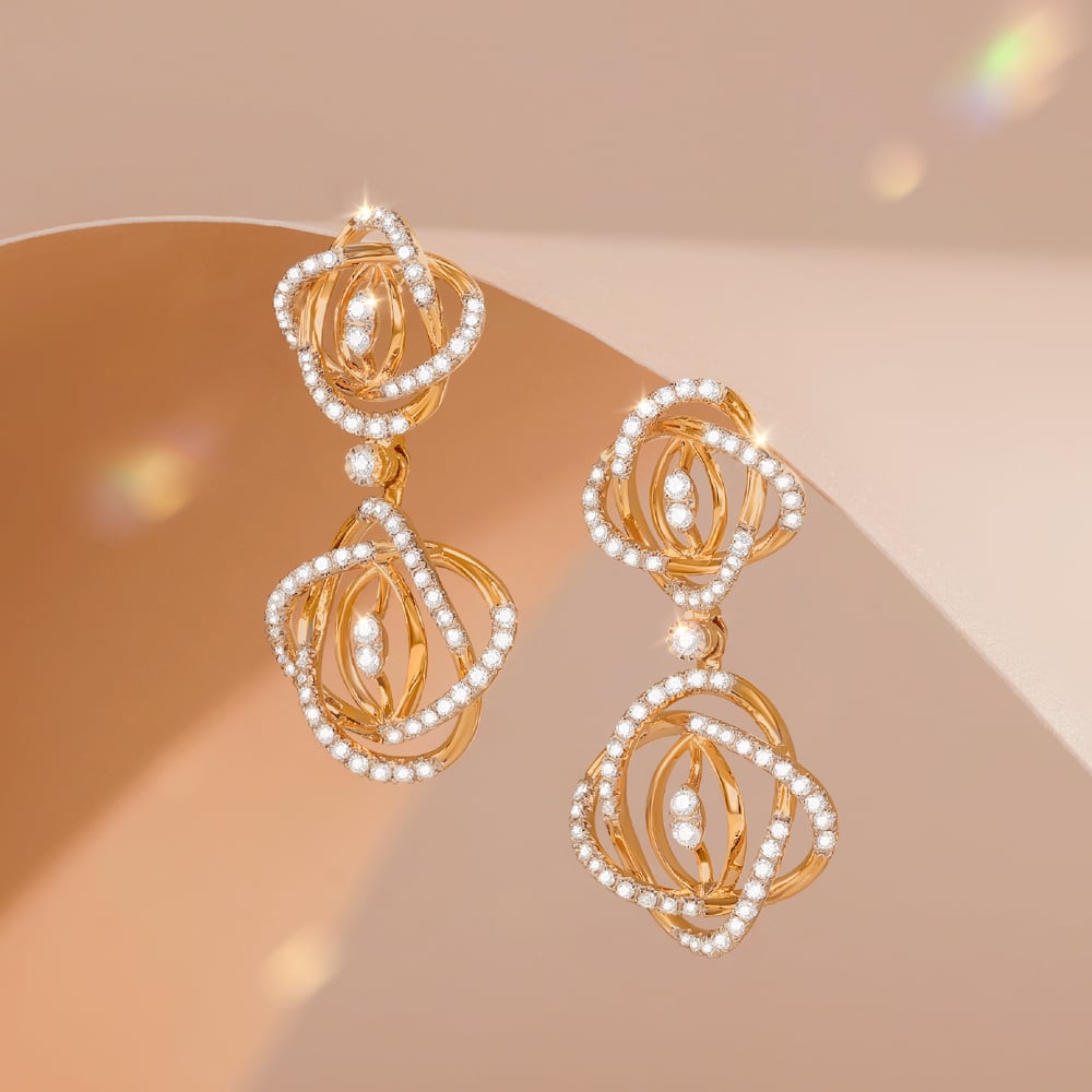 Infinite Drift Diamond Drop Earrings,,hi-res image number null
