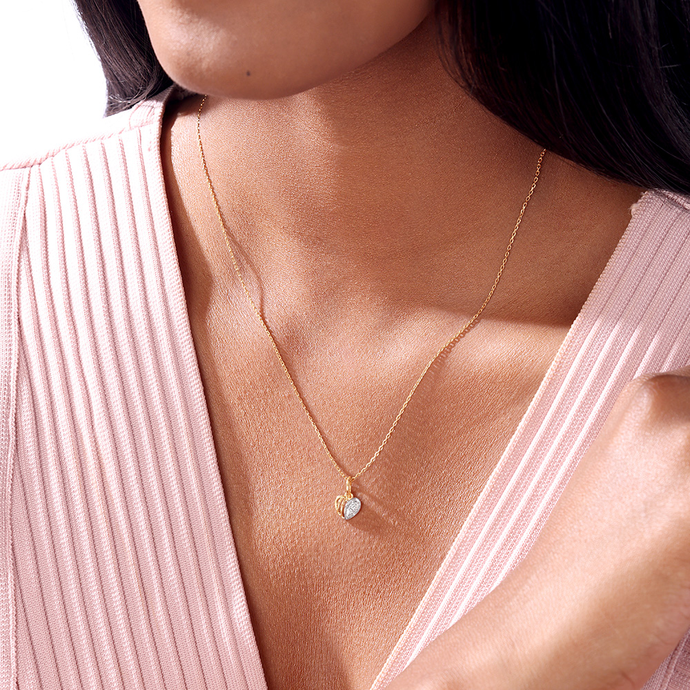 Love Glow Diamond & Gold Pendant,,hi-res image number null