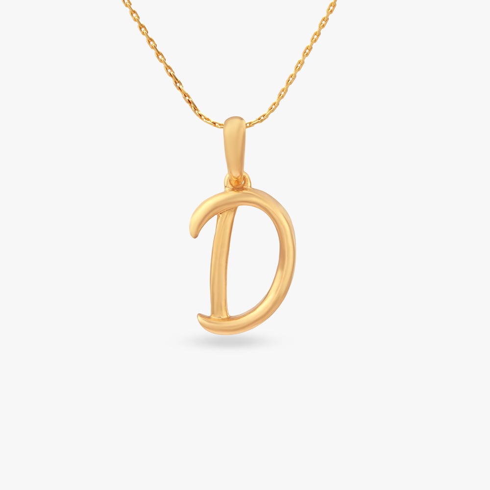 

Signature D Gold Pendant