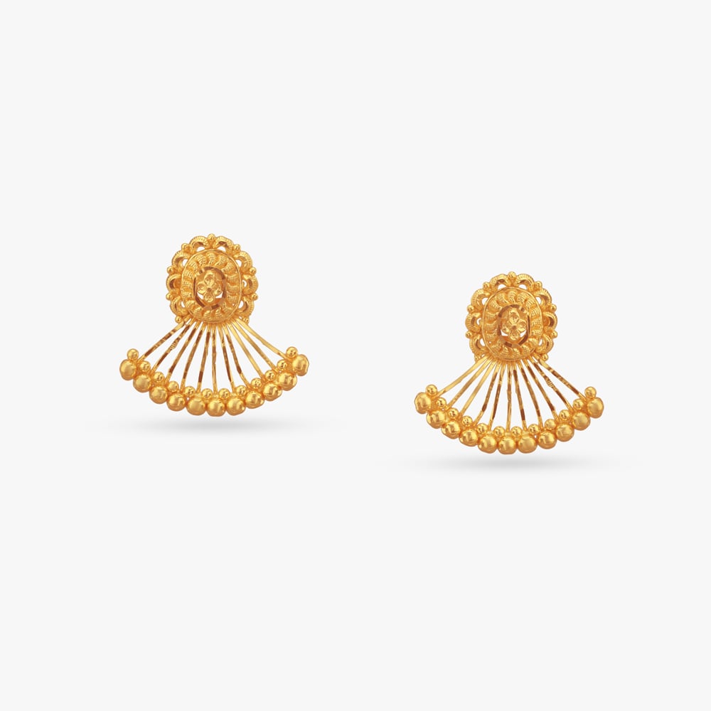

Radiant Flare Gold Stud Earrings