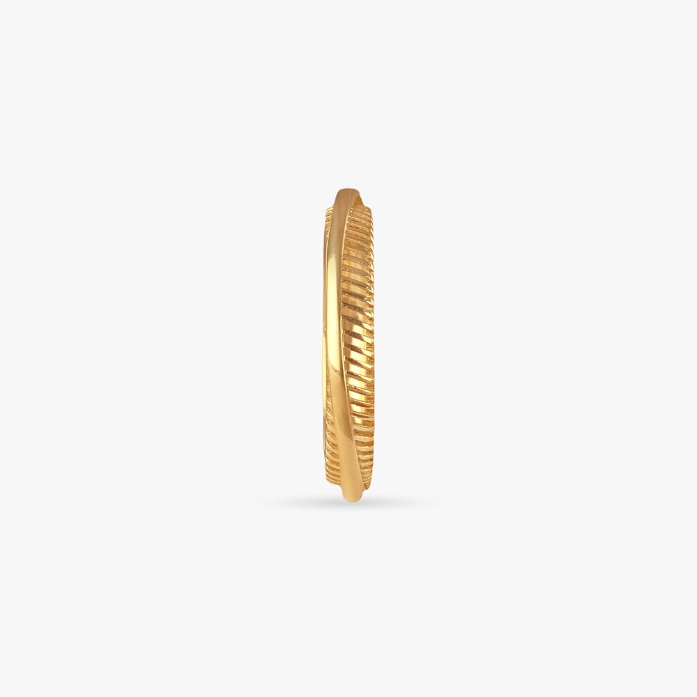 Sleek Groove Gold Ring,,hi-res image number null