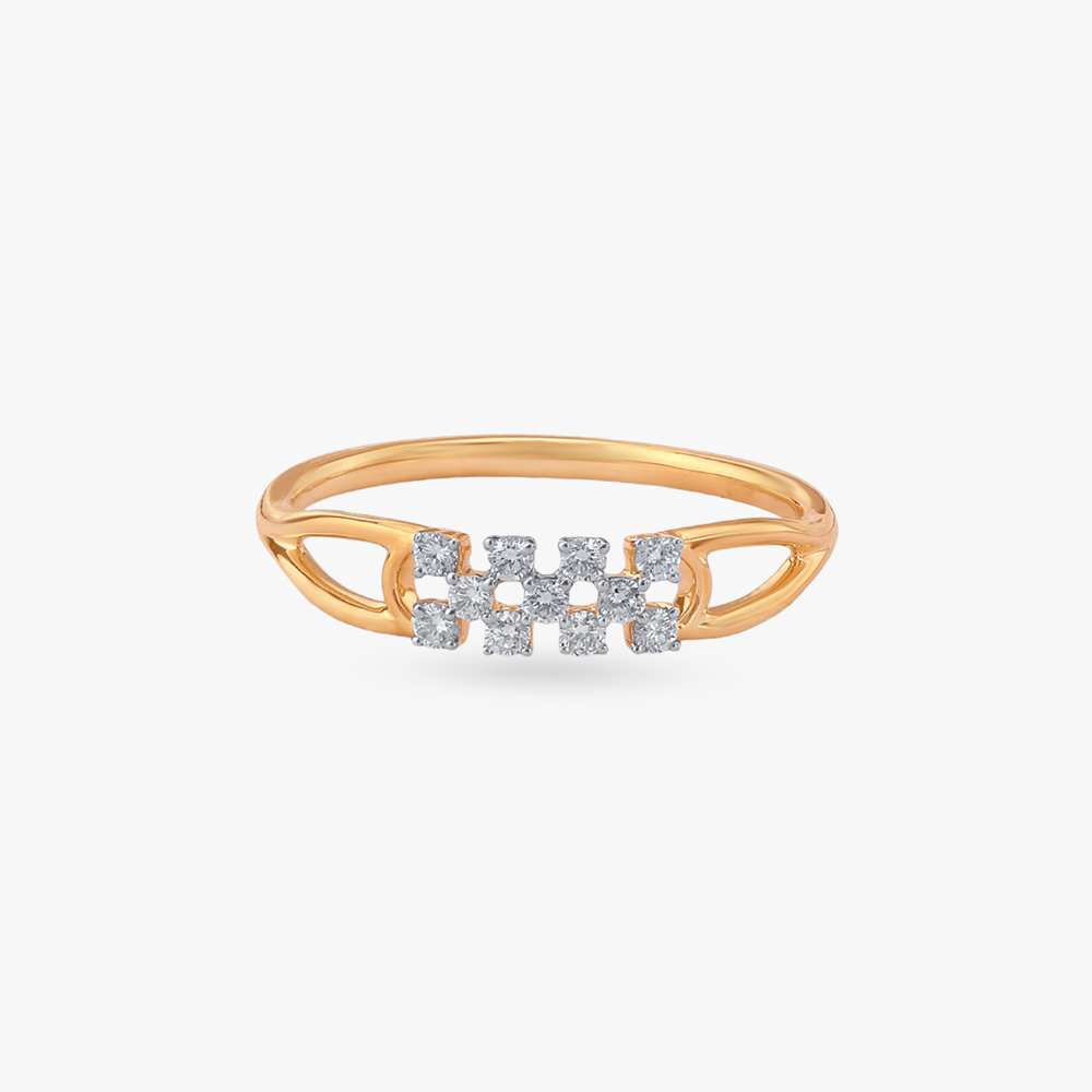Geometric Gleam Diamond Ring,,hi-res image number null