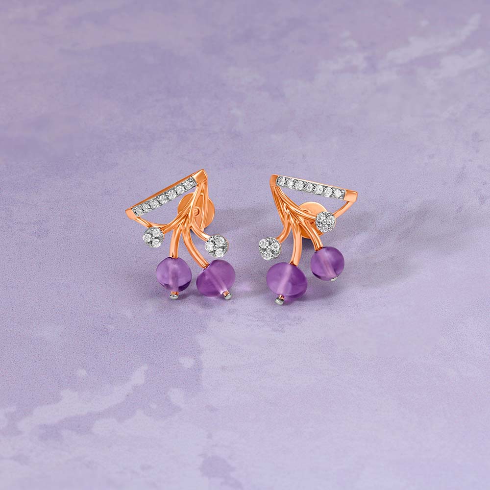 Blissful Lilac Stud Earrings