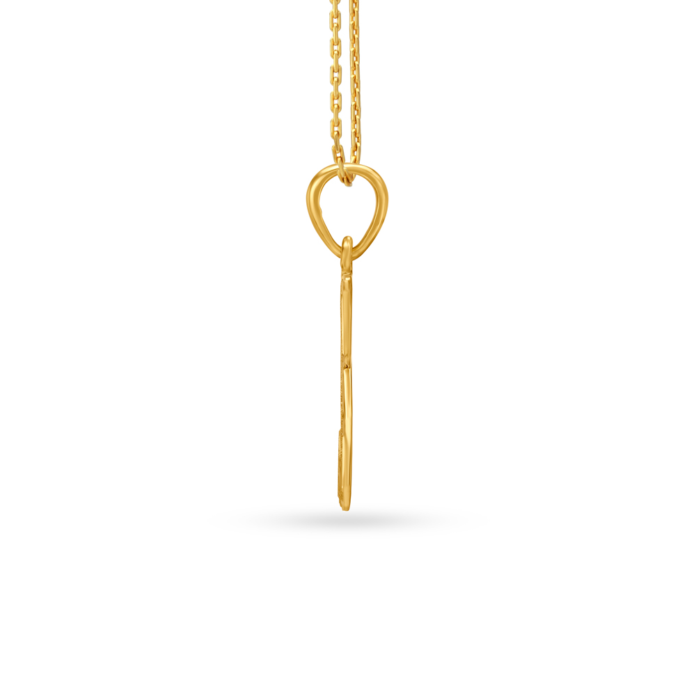 Edgy Letter Gold Pendant,,hi-res image number null
