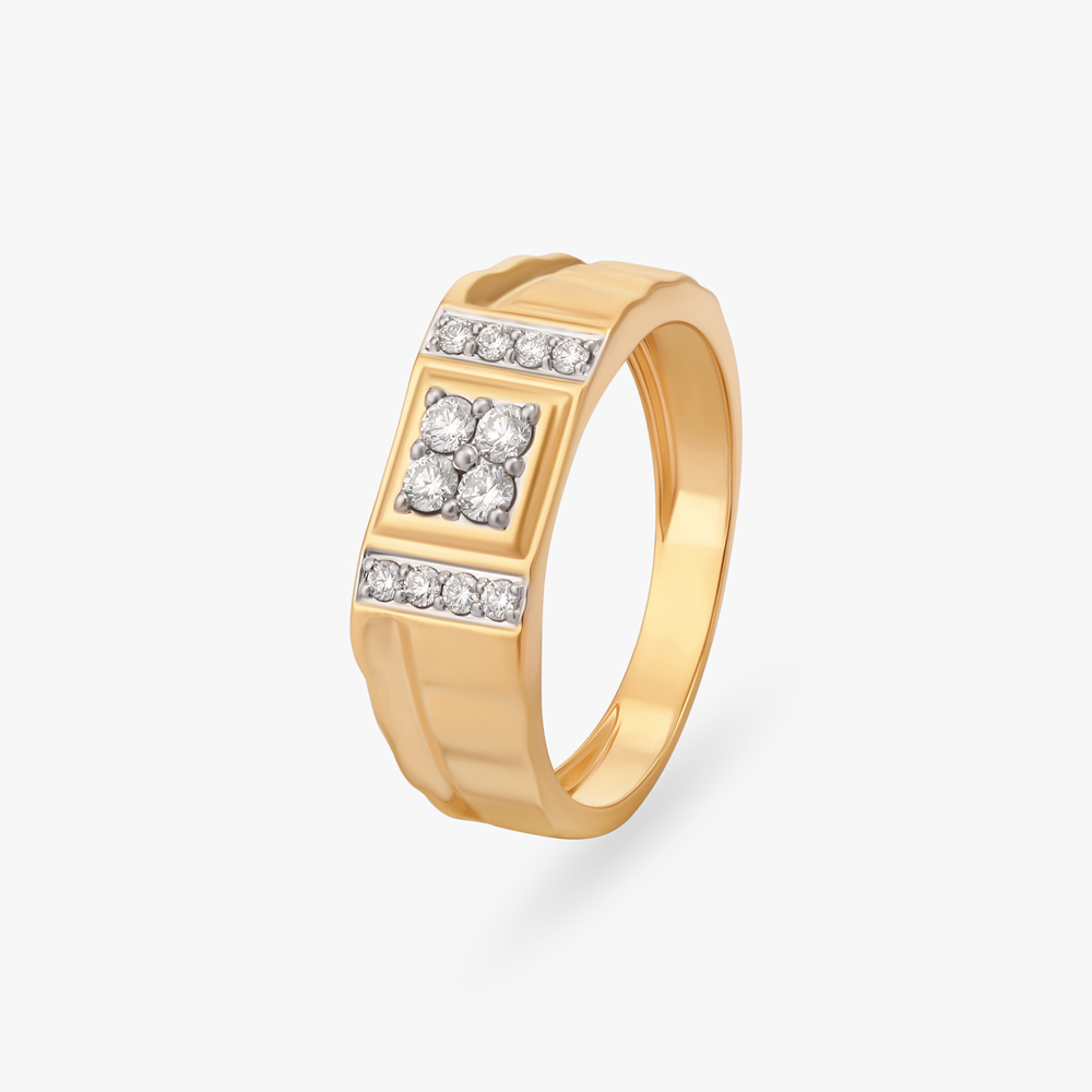 Buy Dainty Floral Gold Ring - Resin Collection |GRT Jewellers