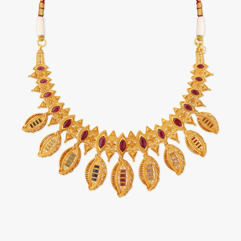 Sunrise Symphony Gold Necklace Set,,hi-res image number null