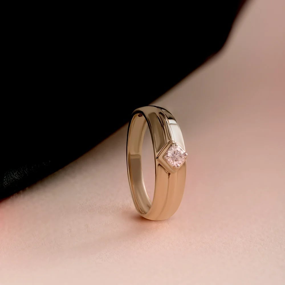 Edgy Angles Gold & Diamond Ring for Men,,hi-res image number null