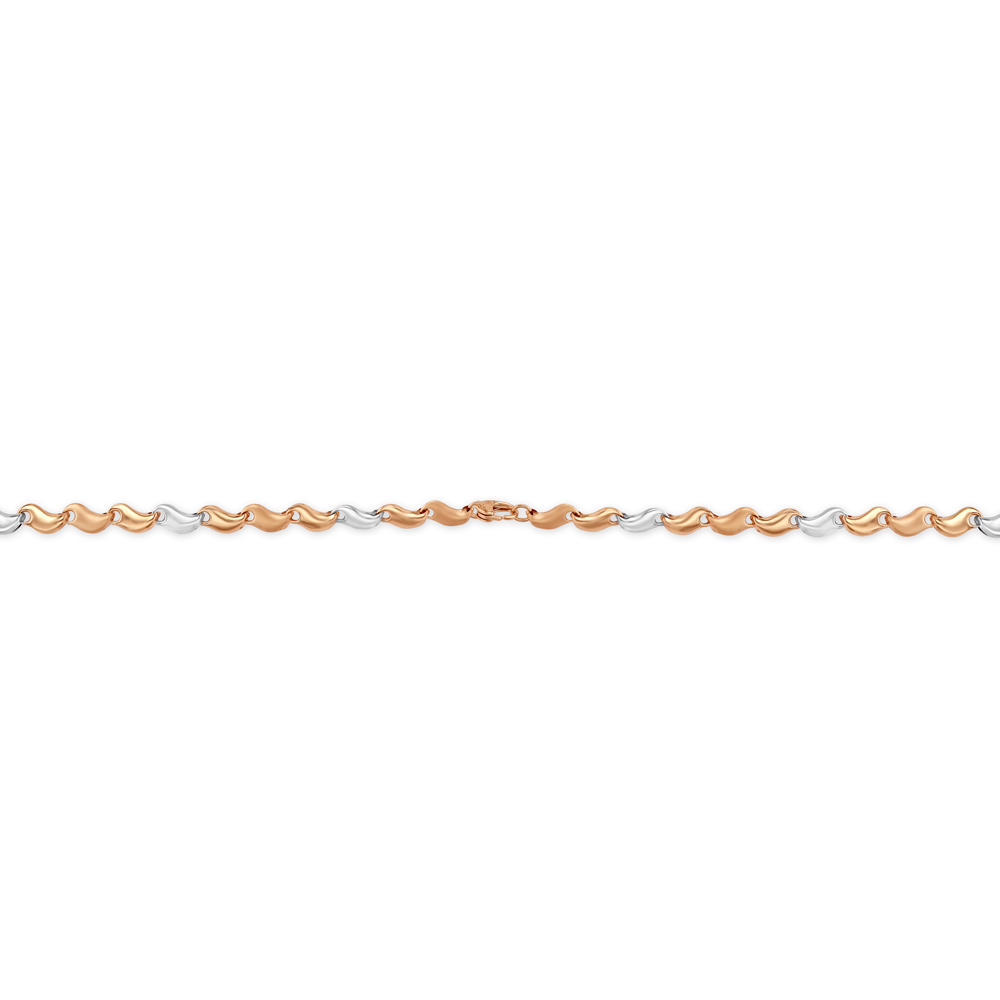 Wavy Link Dual Tone Gold Chain For Men,,hi-res image number null