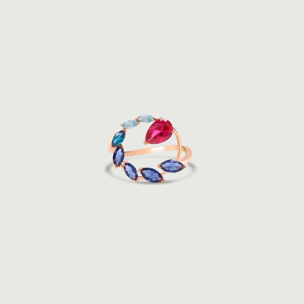 Bold Whirl Colourstone Ring,,hi-res image number null